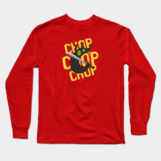 Chop chop - dog with sword Long Sleeve T-Shirt by Catfactory